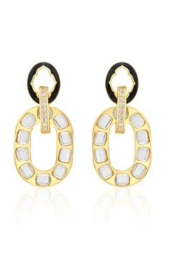 Isharya Gold Embellished Drop Earrings -Inca Sales Store 29823ia16 3