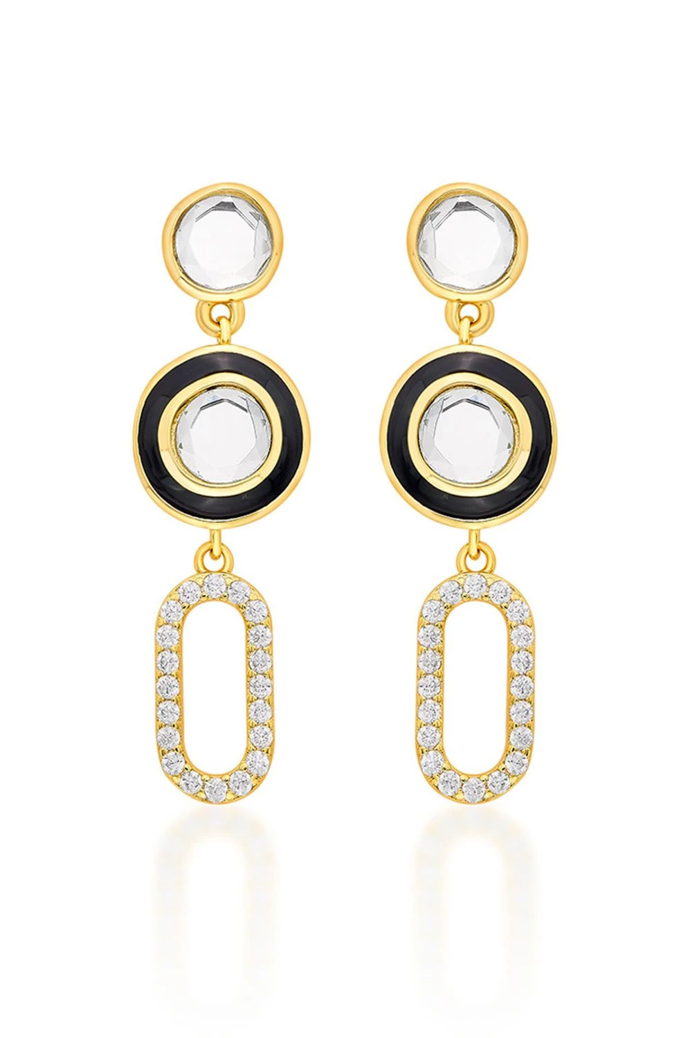 Isharya Gold Mirror Drop Earrings 4 Isharya Gold Mirror Drop Earrings - Image 2