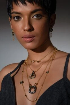 Isharya Gold Mirror Necklace