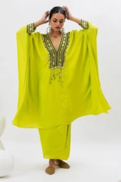 Prahnaaya Neon Hand Embroidered Kaftan Set -Inca Sales Store 29923pa3 2