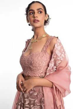 Aikeyah Pink Floral Embellished Lehenga Set -Inca Sales Store 29ai20 4