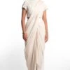 Aikeyah White Draped Sari With An Embellished Blouse 1 Aikeyah White Draped Sari With An Embellished Blouse -Inca Sales Store 29ai7 1