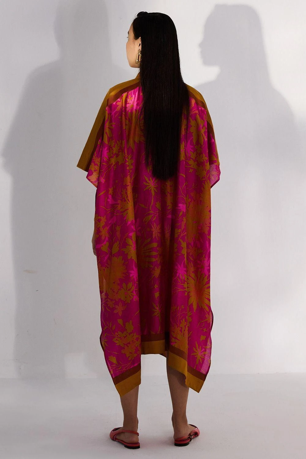 Twinkle Hanspal Bouquet Printed Kaftan Shirt Dress 6 Twinkle Hanspal Bouquet Printed Kaftan Shirt Dress - Image 4