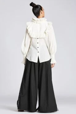 Chola White U Shape Frill Yoke Shirt -Inca Sales Store 3001ca02 3