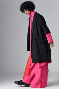 Chola Black Asymmetric Cotton Jacket -Inca Sales Store 3001ca04 3