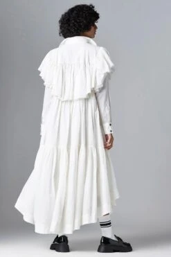 Chola White Long Tiered Dress -Inca Sales Store 3001ca06 3