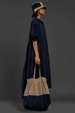 Mati Navy Blue Tiered Shirt Dress -Inca Sales Store 3012wo8 3