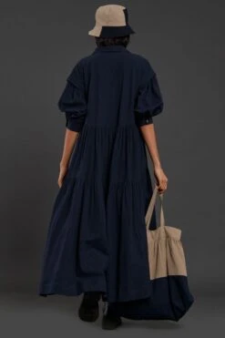 Mati Navy Blue Tiered Shirt Dress -Inca Sales Store 3012wo8 5