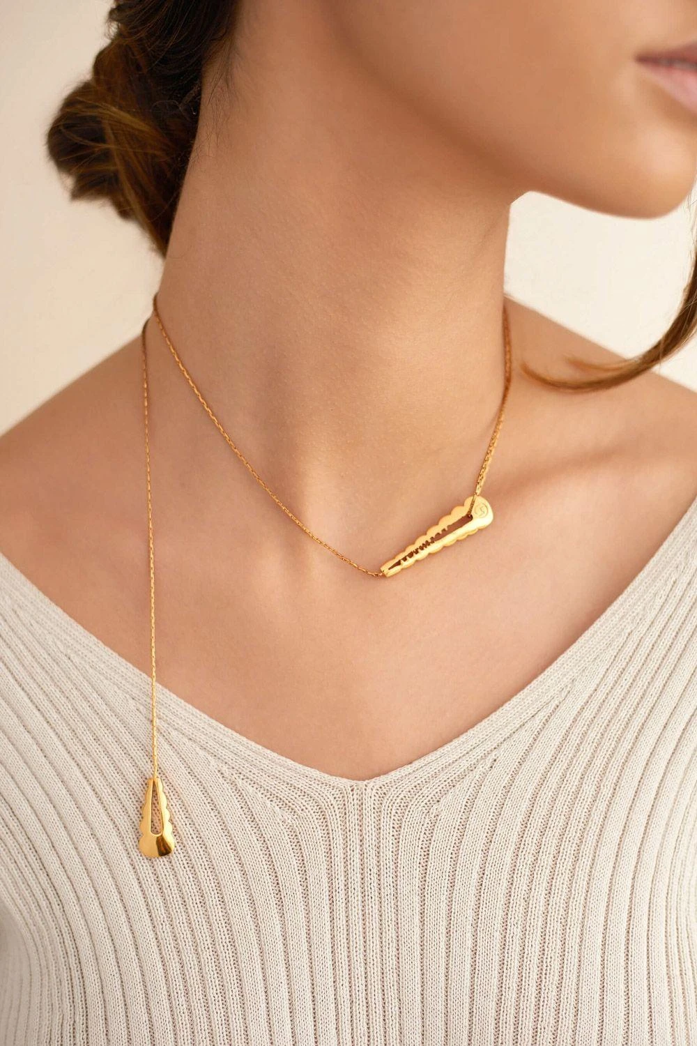 Outhouse Epee Drop Pendant Necklace 4 Outhouse Epee Drop Pendant Necklace - Image 2