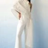 Richa Khemka White Sculptural Drape & Jumpsuit Set -Inca Sales Store 30523rk10 1