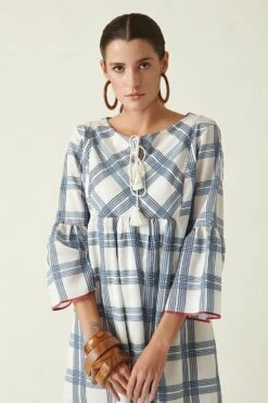 Payal Pratap White Checkered Short Dress -Inca Sales Store 306pp7 4