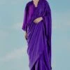 ILK Violet Draped Sari -Inca Sales Store 307ilk37 1