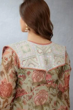 Torani Sage Green Chintz Printed Jacket Set -Inca Sales Store 307tochtil21 5