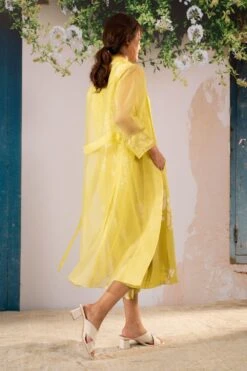 Arcvsh By Pallavi Singh Lemon Floral Printed Jumpsuit & Jacket Set 8 Arcvsh By Pallavi Singh Lemon Floral Printed Jumpsuit & Jacket Set -Inca Sales Store 30823ah16 3