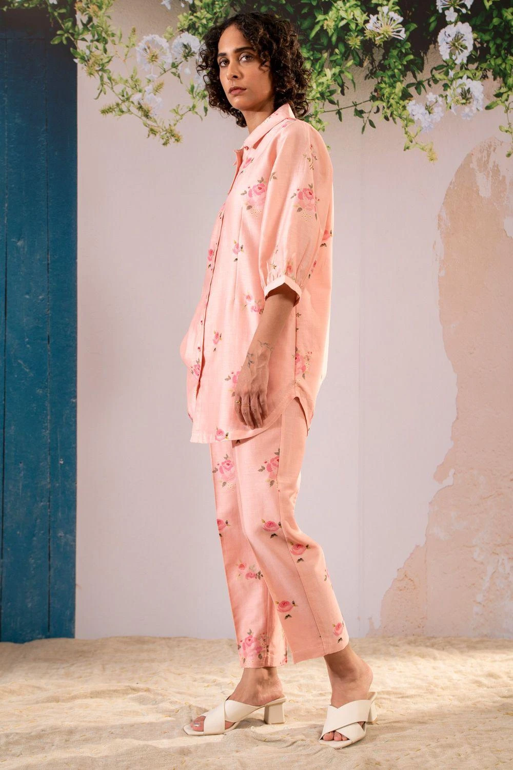 Arcvsh By Pallavi Singh Pink Rosette Co-ord Set 4 Arcvsh By Pallavi Singh Pink Rosette Co-ord Set - Image 2