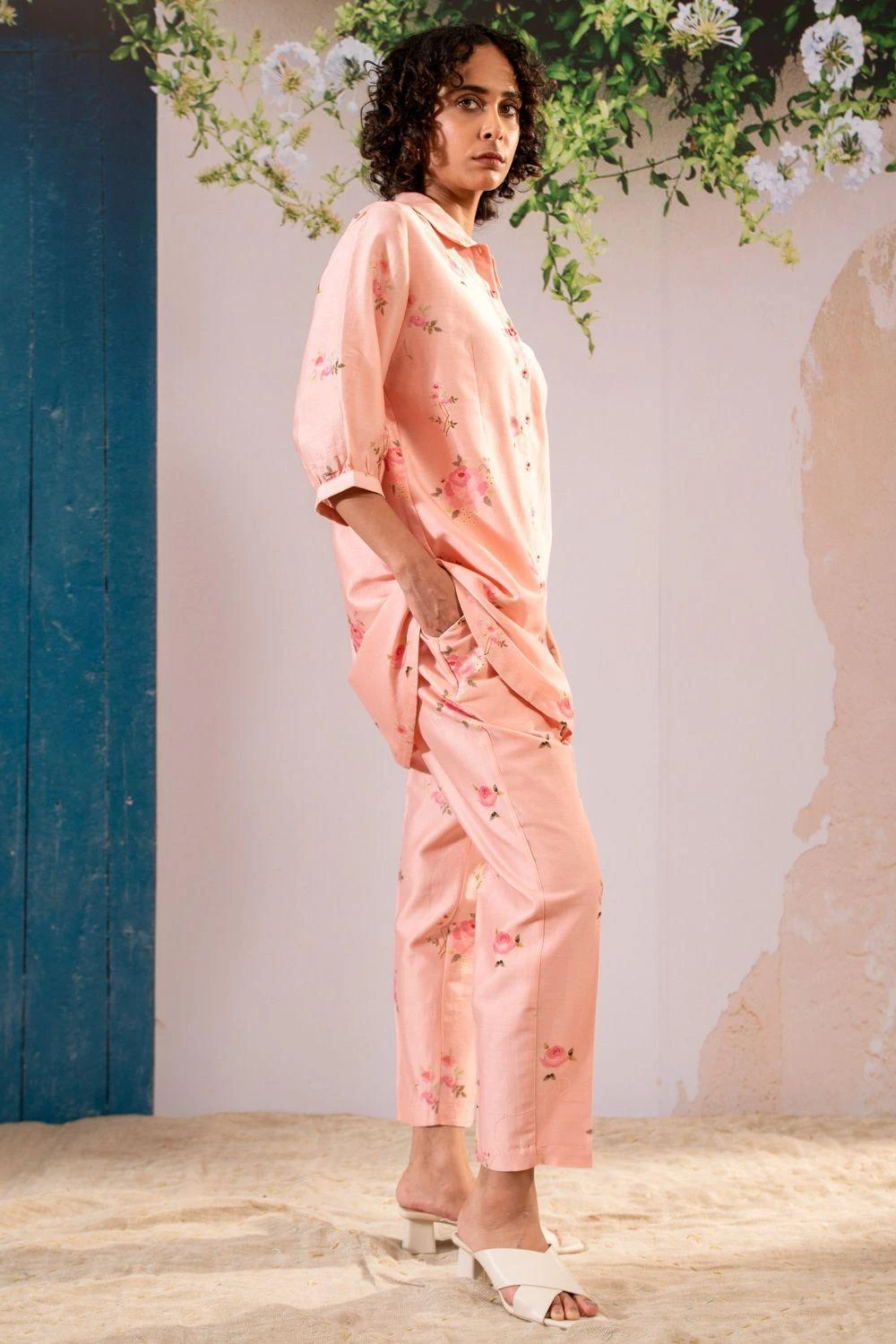 Arcvsh By Pallavi Singh Pink Rosette Co-ord Set 6 Arcvsh By Pallavi Singh Pink Rosette Co-ord Set - Image 4