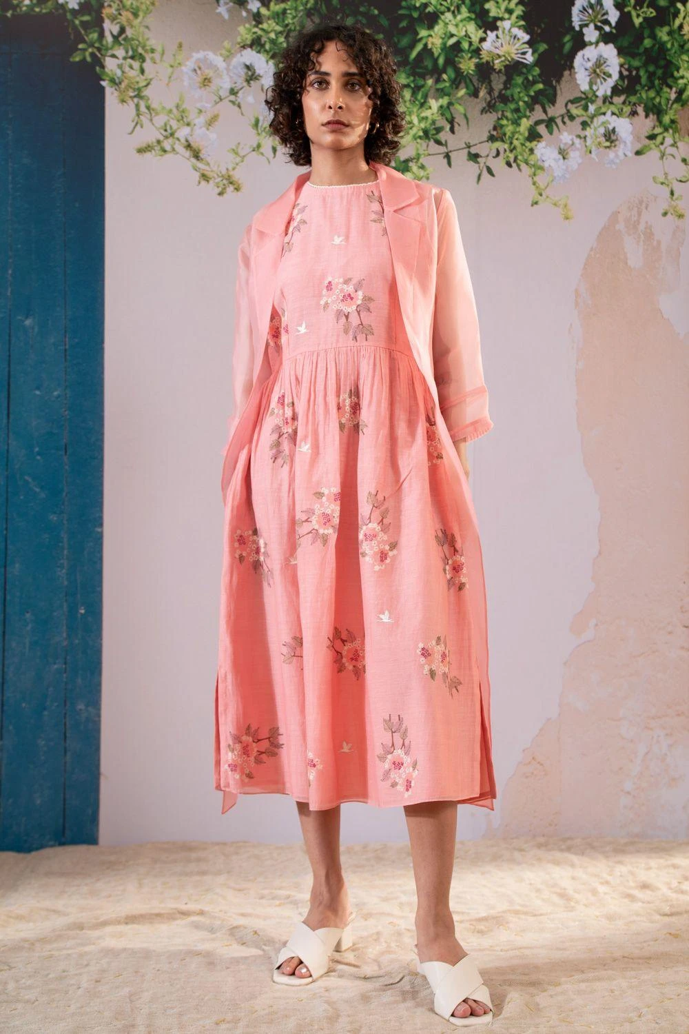 Arcvsh By Pallavi Singh Pink Dahlia Jacket Set 4 Arcvsh By Pallavi Singh Pink Dahlia Jacket Set - Image 2