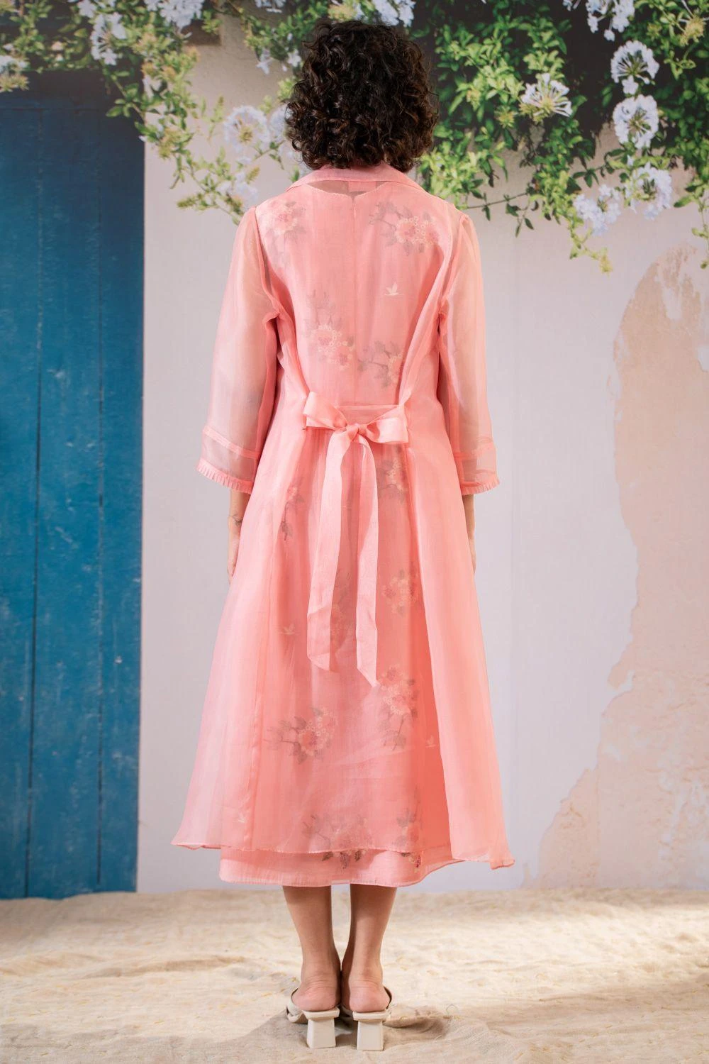 Arcvsh By Pallavi Singh Pink Dahlia Jacket Set 6 Arcvsh By Pallavi Singh Pink Dahlia Jacket Set - Image 4