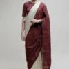 Naina Jain Off White & Brown Chanderi Tissue Sari Set