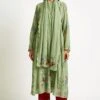 Payal Pratap Sage Green Chanderi Embroidered Scarf -Inca Sales Store 30rg 41 1