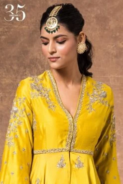 Mustard Embroidered Anarkali Set -Inca Sales Store 310823jr01 4