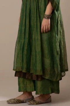 Sunira Designs Green Handwoven Linen Ijar Pants -Inca Sales Store 310sua39 3