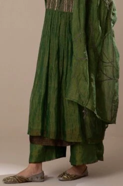 Sunira Designs Green Handwoven Linen Ijar Pants -Inca Sales Store 310sua39 4