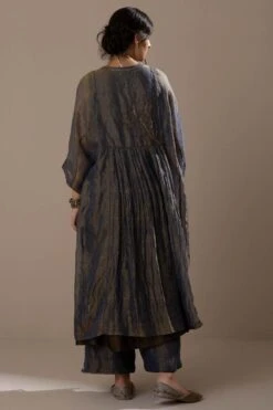 Sunira Designs Blue Handwoven Linen Translucent Dupatta -Inca Sales Store 310sua44 4