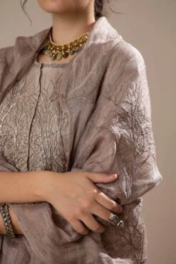 Sunira Designs Grey Handwoven Linen Translucent Dupatta 10 Sunira Designs Grey Handwoven Linen Translucent Dupatta -Inca Sales Store 310sua46 4