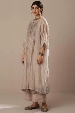 Sunira Designs Light Pink Embroidered Gathered Kurta -Inca Sales Store 310sua5 2