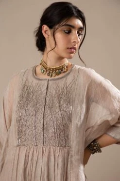 Sunira Designs Light Pink Embroidered Gathered Kurta -Inca Sales Store 310sua5 3