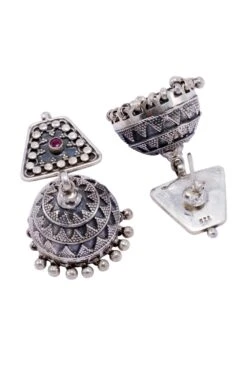 Sangeeta Boochra Elegant Silver Hand-crafted Jhumka Earrings 7 Sangeeta Boochra Elegant Silver Hand-crafted Jhumka Earrings -Inca Sales Store 3124sb10 3