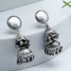 Sangeeta Boochra Antique Aura Silver Hand-crafted Jhumka Earrings -Inca Sales Store 3124sb15 1
