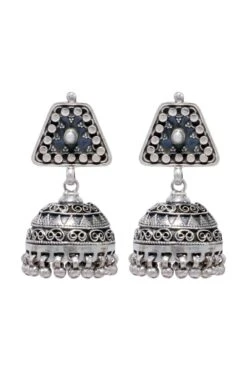 Sangeeta Boochra Silver Symphony Hand-crafted Jhumka Earrings 6 Sangeeta Boochra Silver Symphony Hand-crafted Jhumka Earrings -Inca Sales Store 3124sb21 2