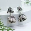 Sangeeta Boochra Sacred Silver Hand-crafted Jhumka Earrings -Inca Sales Store 3124sb22 1