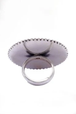 Sangeeta Boochra Round Floral Silver Hand-crafted Ring -Inca Sales Store 3124sb23 4