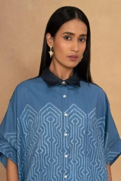 Ikai Blue Shibori Kaftan Shirt -Inca Sales Store 31523ia4 4