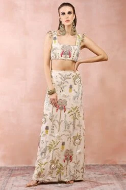 Payal Singhal Stone Embroidered Choli And Skirt -Inca Sales Store 31523ps40 2 1