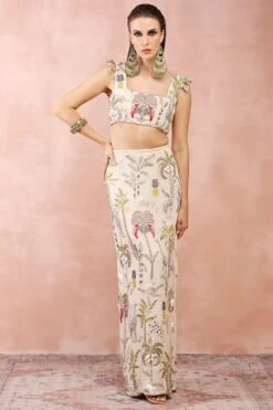 Payal Singhal Stone Embroidered Choli And Skirt -Inca Sales Store 31523ps40 4 1