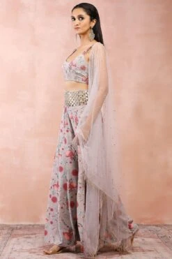 Payal Singhal Rose Pink Embroidered Choli & Palazzo With Dupatta 10 Payal Singhal Rose Pink Embroidered Choli & Palazzo With Dupatta -Inca Sales Store 31523ps52 3