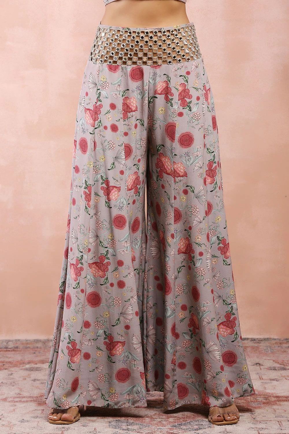 Payal Singhal Rose Pink Embroidered Choli & Palazzo With Dupatta 7 Payal Singhal Rose Pink Embroidered Choli & Palazzo With Dupatta - Image 5