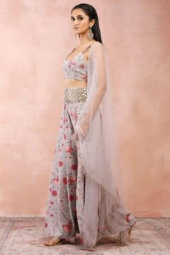 Payal Singhal Grey Gulbagh Printed Sharara Set -Inca Sales Store 31523ps57 3