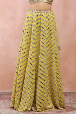 Payal Singhal Yellow Mirror Work Lehenga Set -Inca Sales Store 31523ps72 5