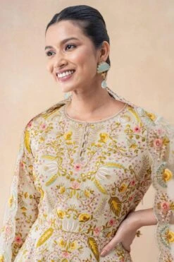 Ahilian Ivory Thread Embellished Sharara Set -Inca Sales Store 31723an11 4 1