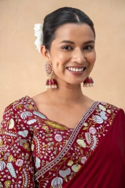 Ahilian Red Thread Embellished Sari Set -Inca Sales Store 31723an19 4 1