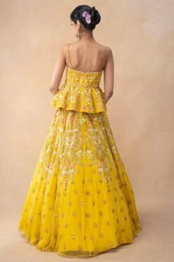 Ahilian Yellow Thread Embellished Lehenga Set -Inca Sales Store 31723an32 5