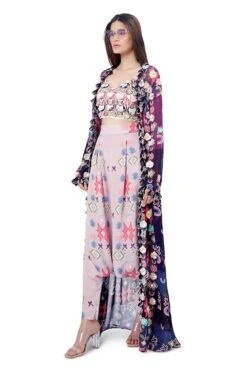 Payal Singhal Embellished Pant Set With Printed Jacket -Inca Sales Store 319421 2