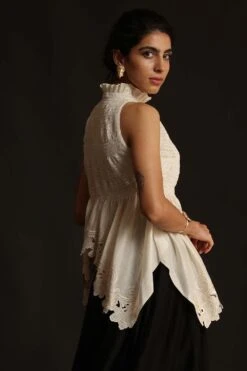 Chandrima Smocked Top With Cutwork Detail -Inca Sales Store 319644 3