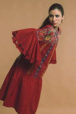 Chandrima Gathered Dress With Embroiderd Yoke 6 Chandrima Gathered Dress With Embroiderd Yoke -Inca Sales Store 319656 2