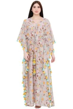 Best Seller 21 PS Pret By Payal Singhal Lavender Silkmul Printed Kaftan